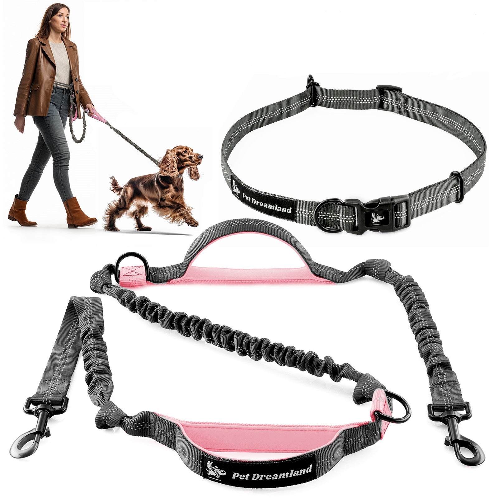 Extra Long Hands Free Dog Leash for Medium Dogs
