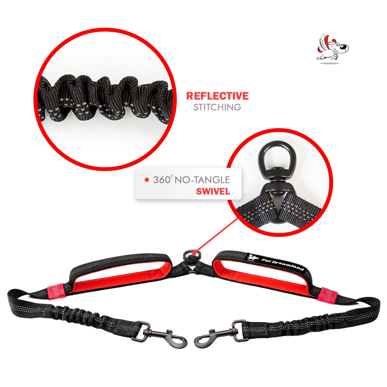 Dog Coupler 360 Splitter for Medium Dogs