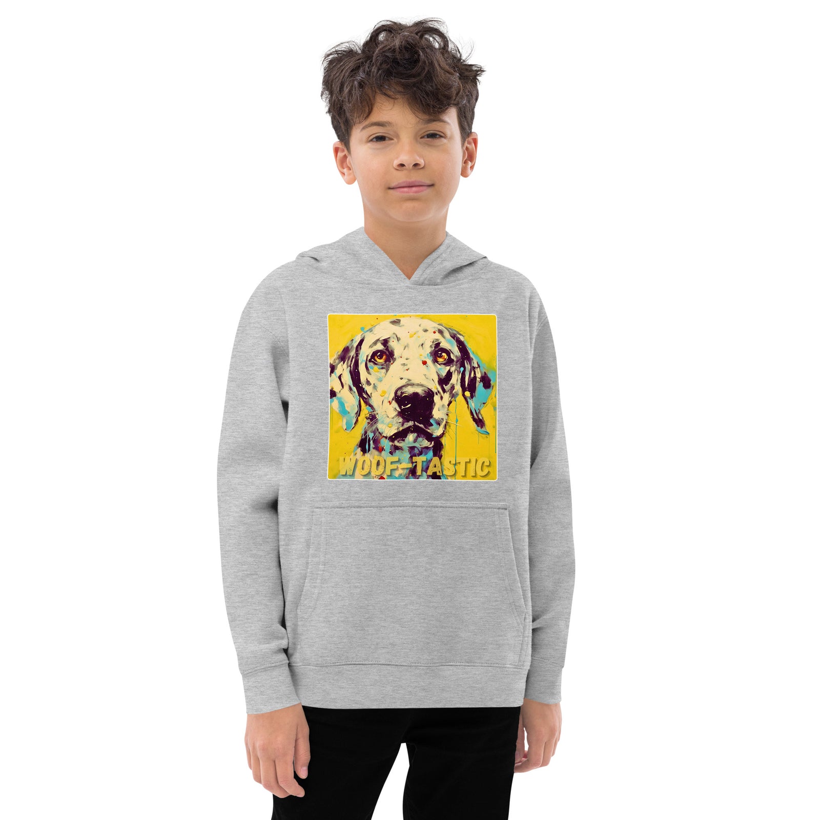 Kids fleece hoodie Woof-tastic Dalmatian