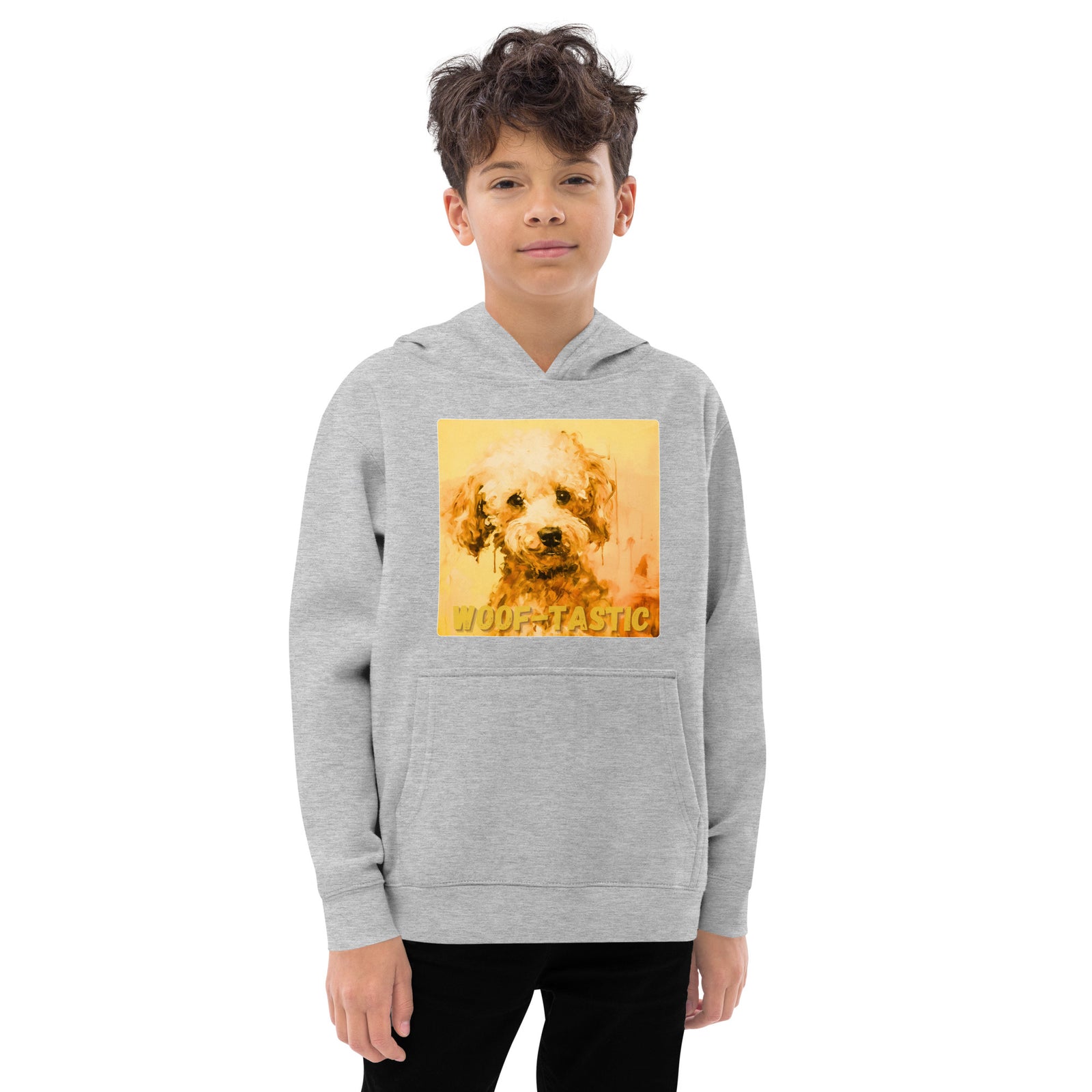 Kids fleece hoodie Woof-tastic Poodle