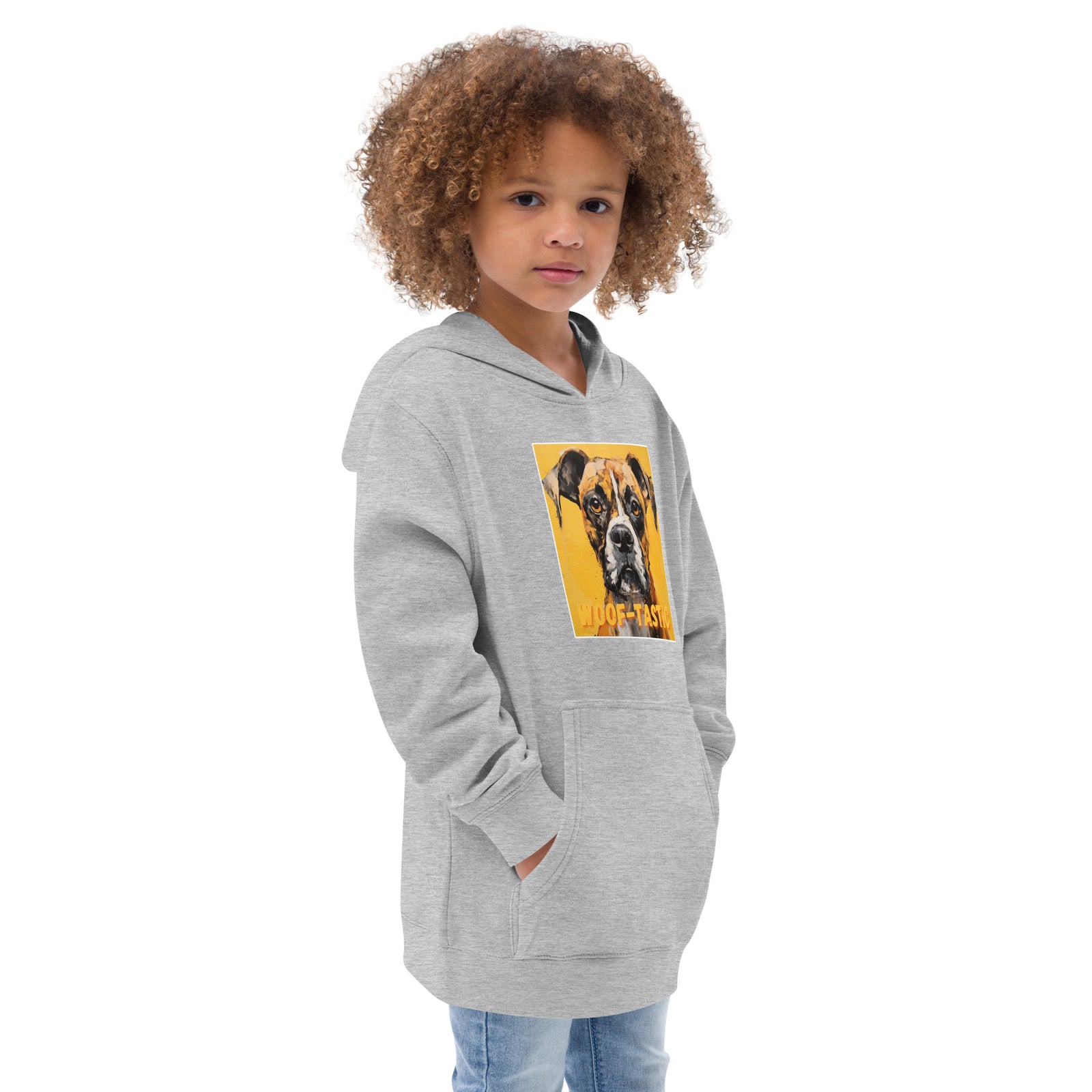 Kids fleece hoodie Woof-tastic Boxer