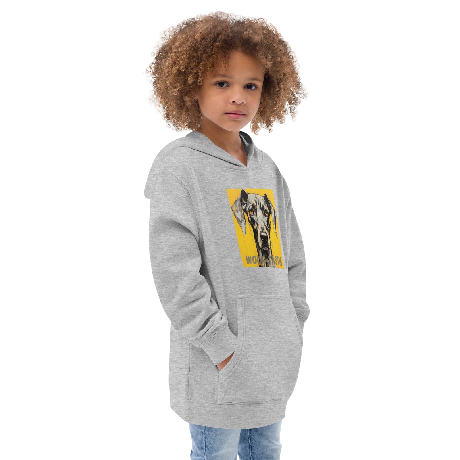 Kids fleece hoodie Woof-tastic Great Dane