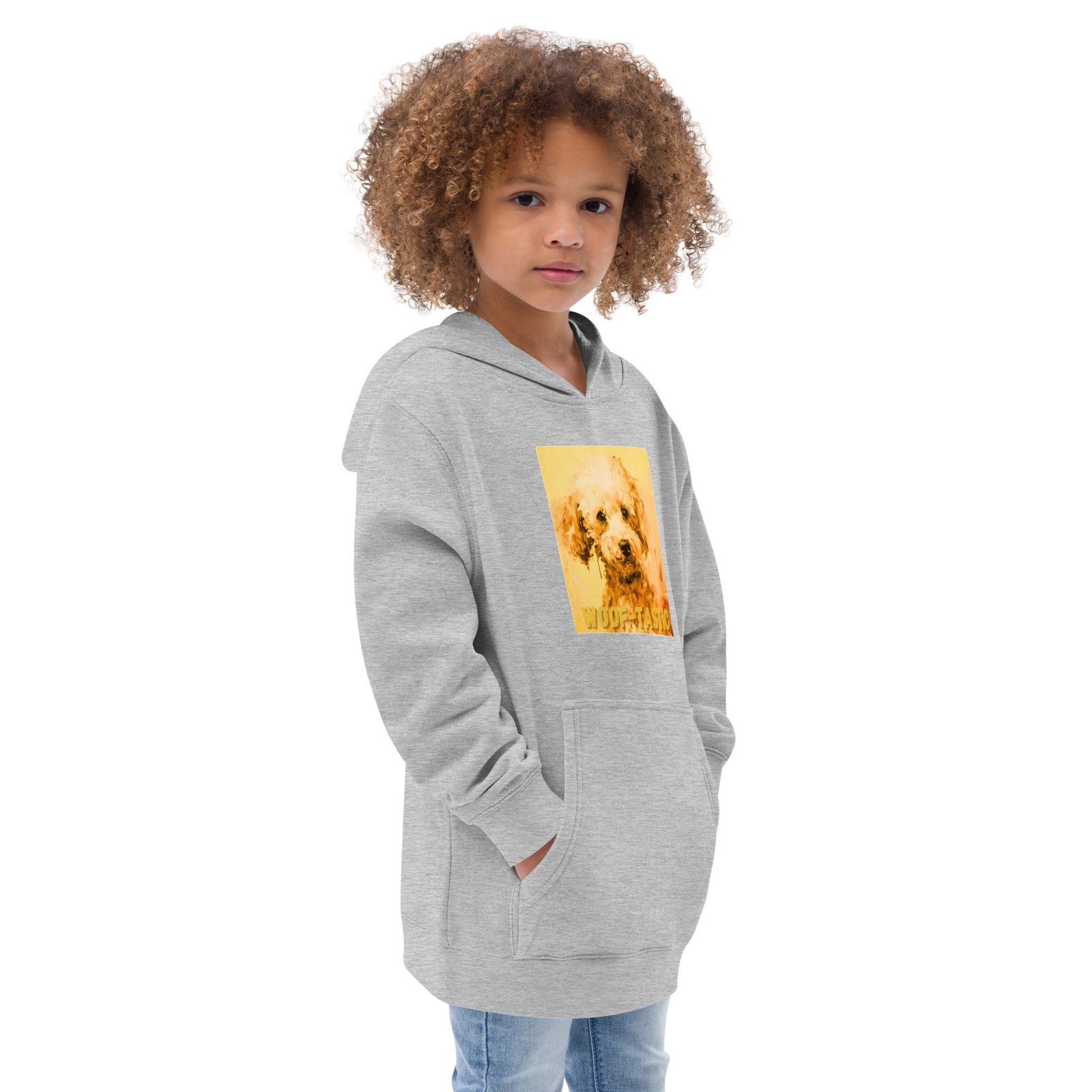 Kids fleece hoodie Woof-tastic Poodle