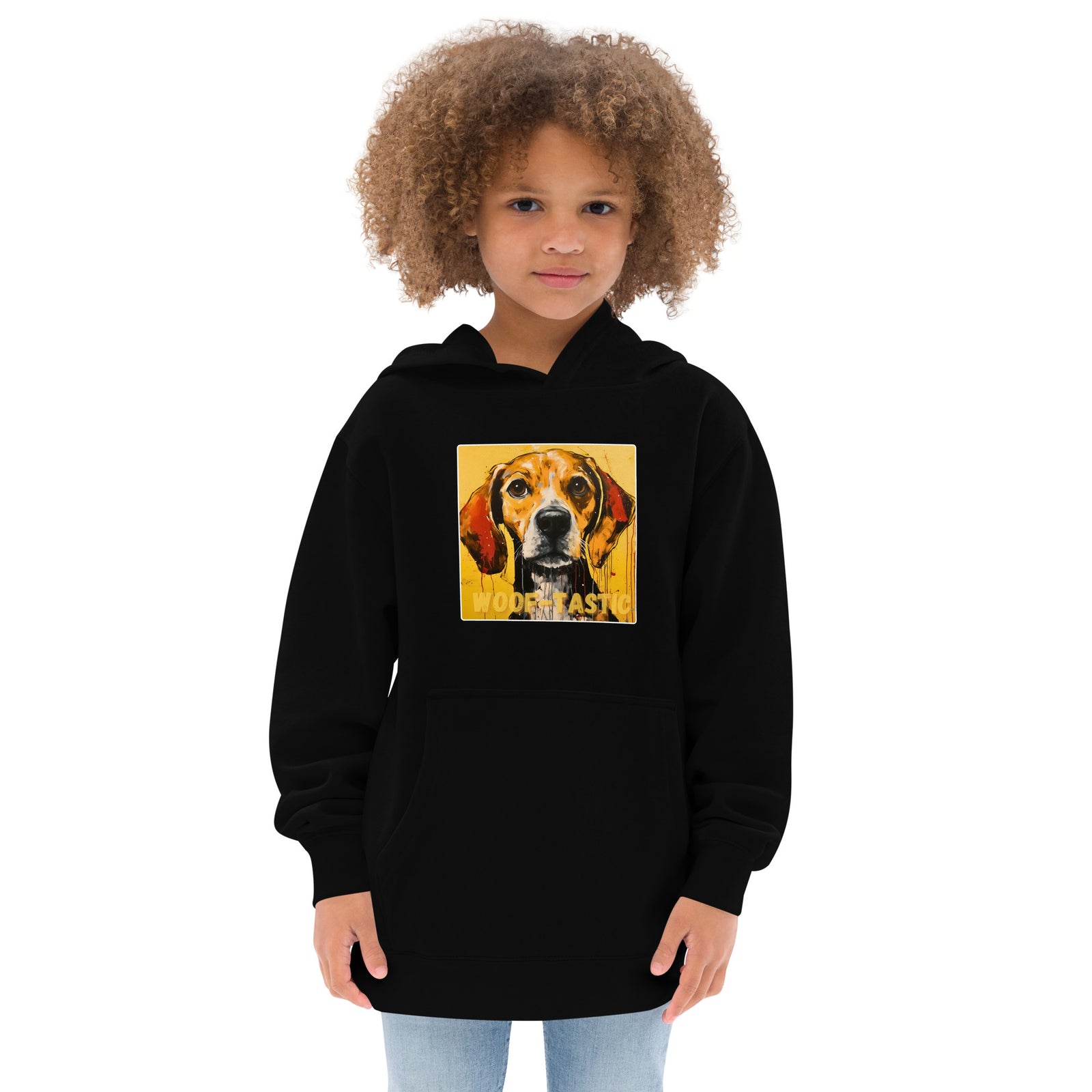 Kids fleece hoodie Woof-tastic Beagle