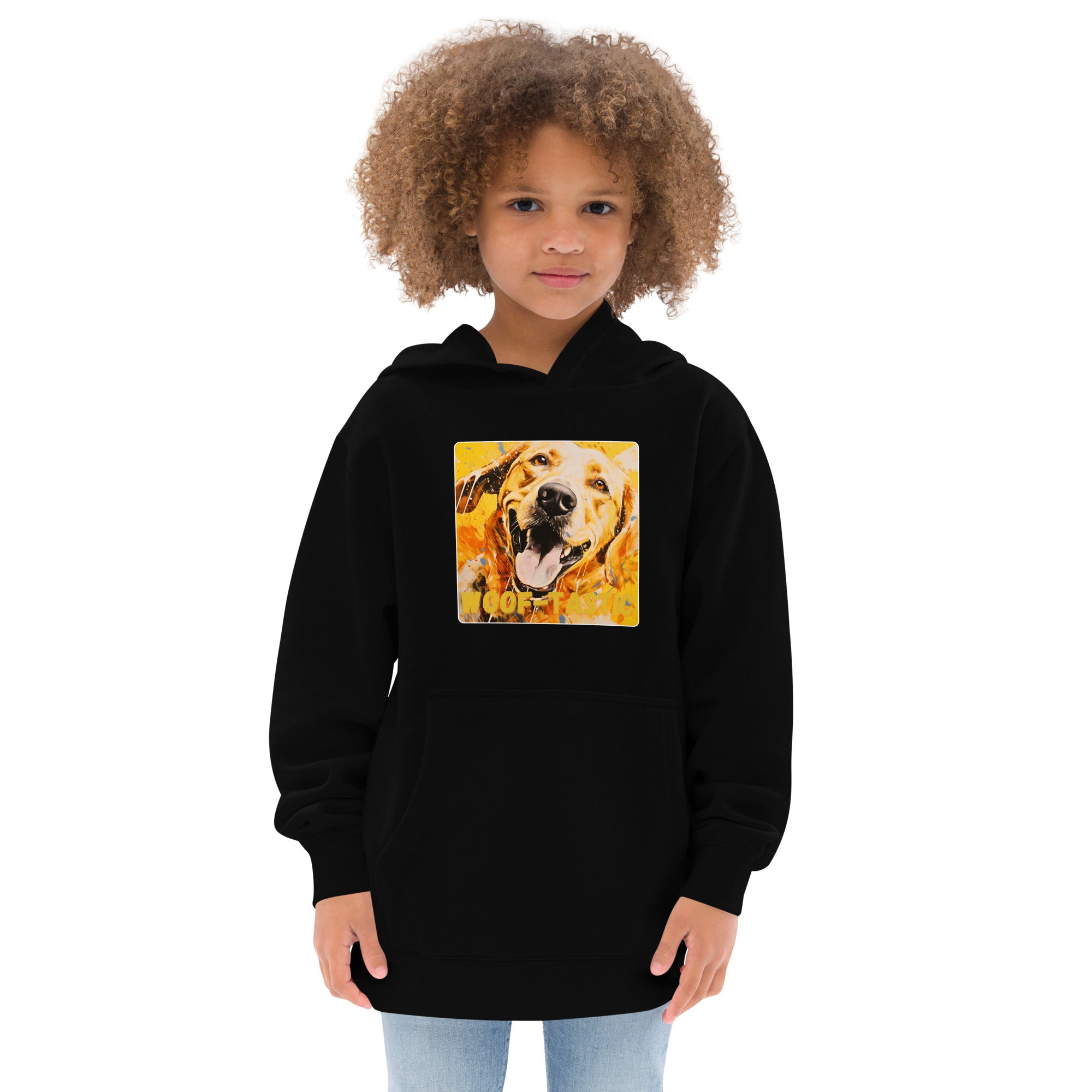 Kids fleece hoodie Woof-tastic Labrador Retriever