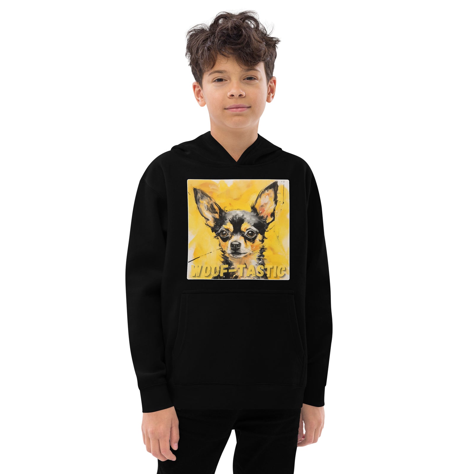 Kids fleece hoodie Woof-tastic Chihuahua