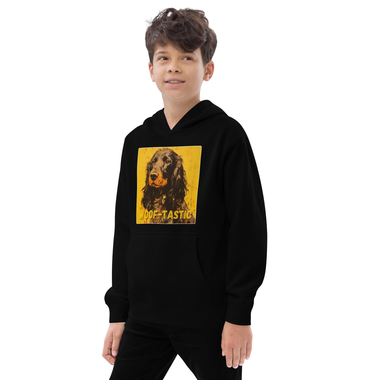 Kids fleece hoodie Woof-tastic Cocker Spaniel (American)
