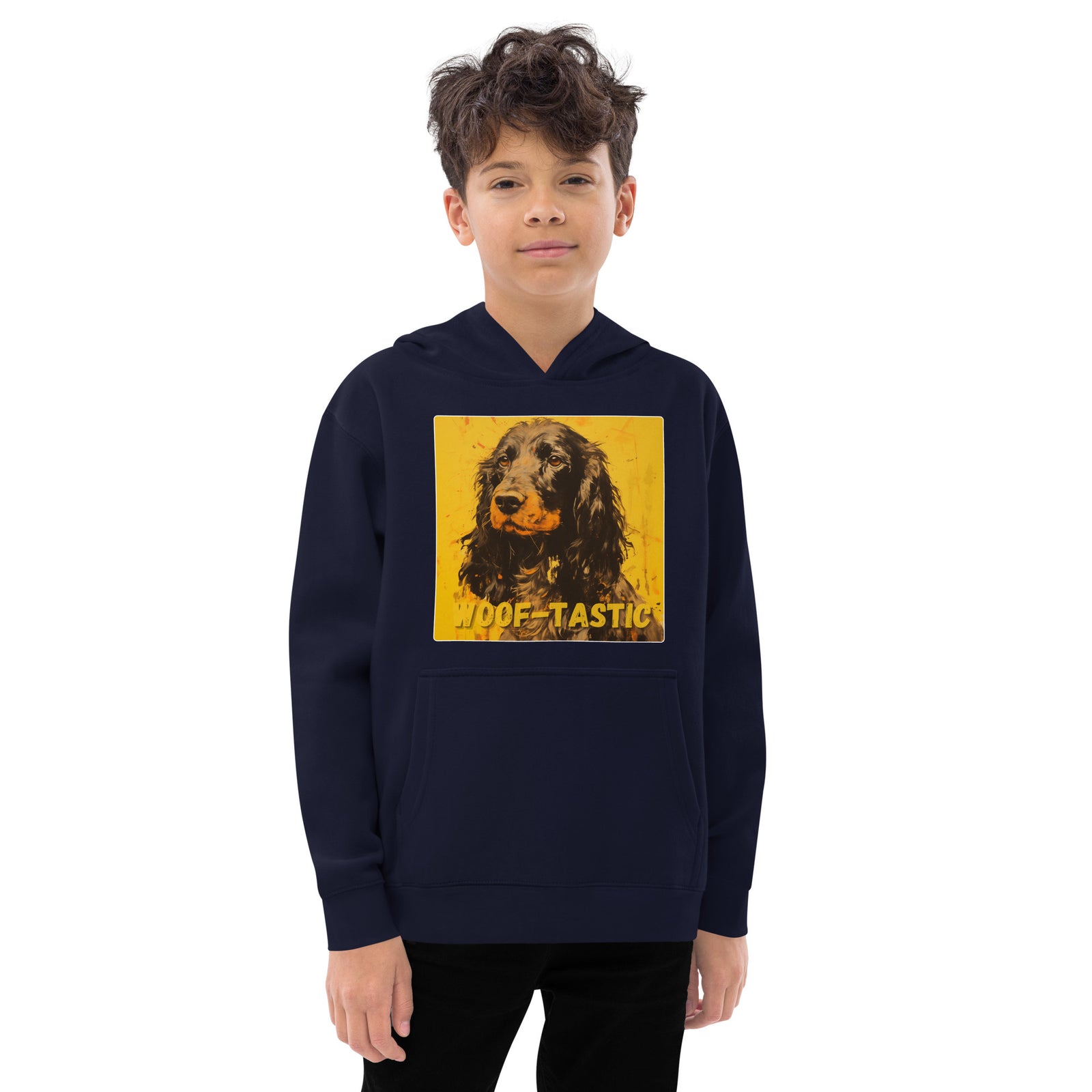 Kids fleece hoodie Woof-tastic Cocker Spaniel (American)