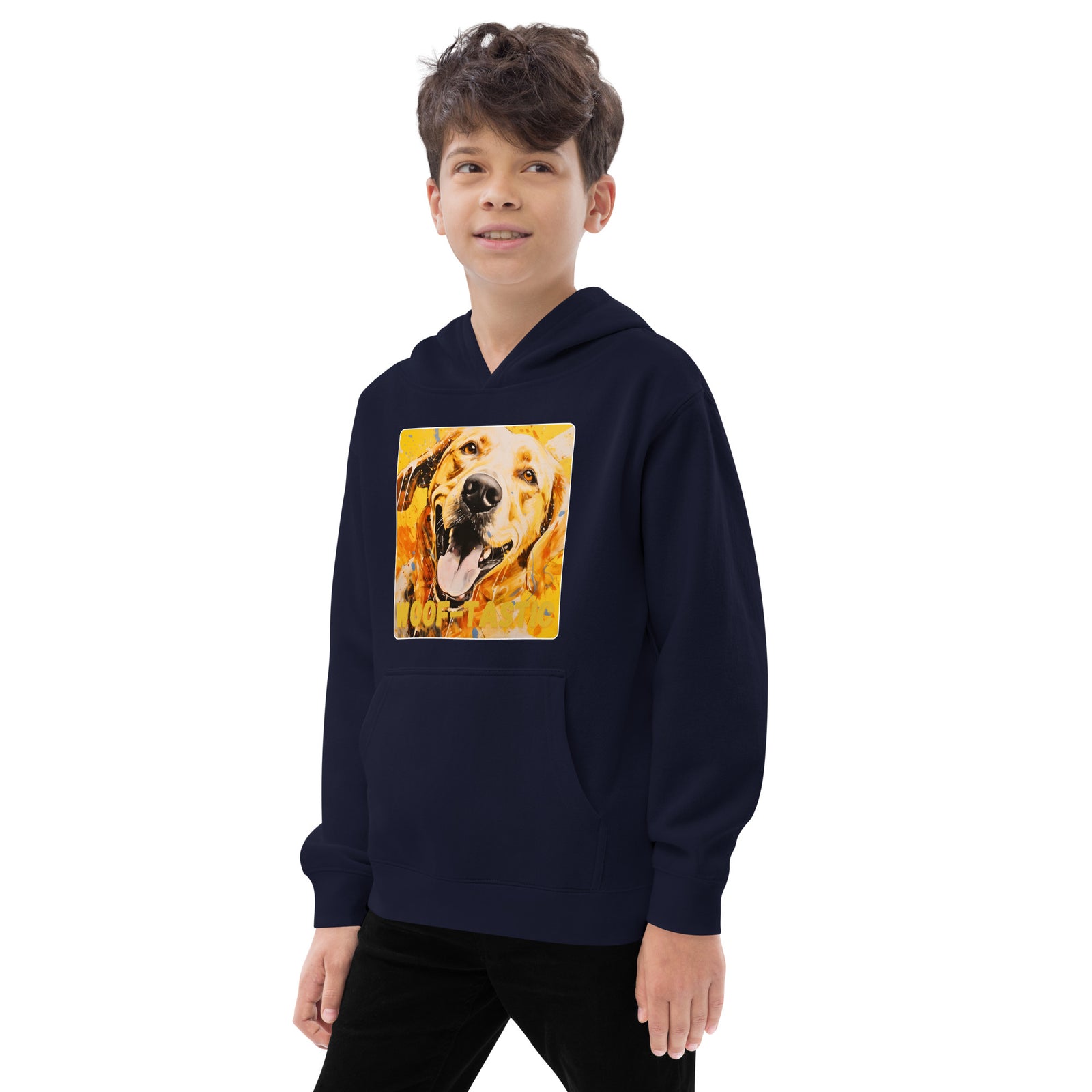 Kids fleece hoodie Woof-tastic Labrador Retriever
