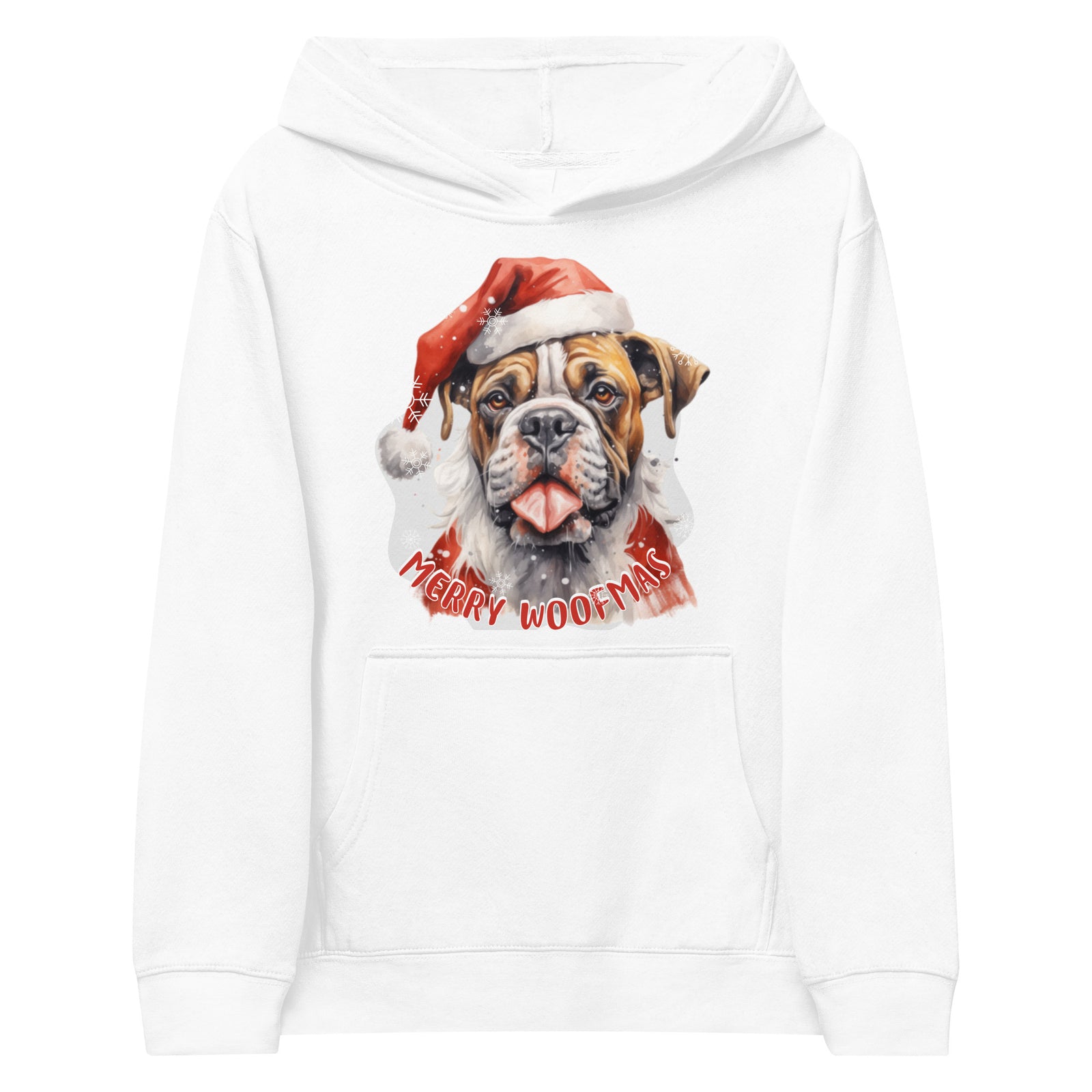 Kids fleece hoodie Boxer - Merry Woofmas