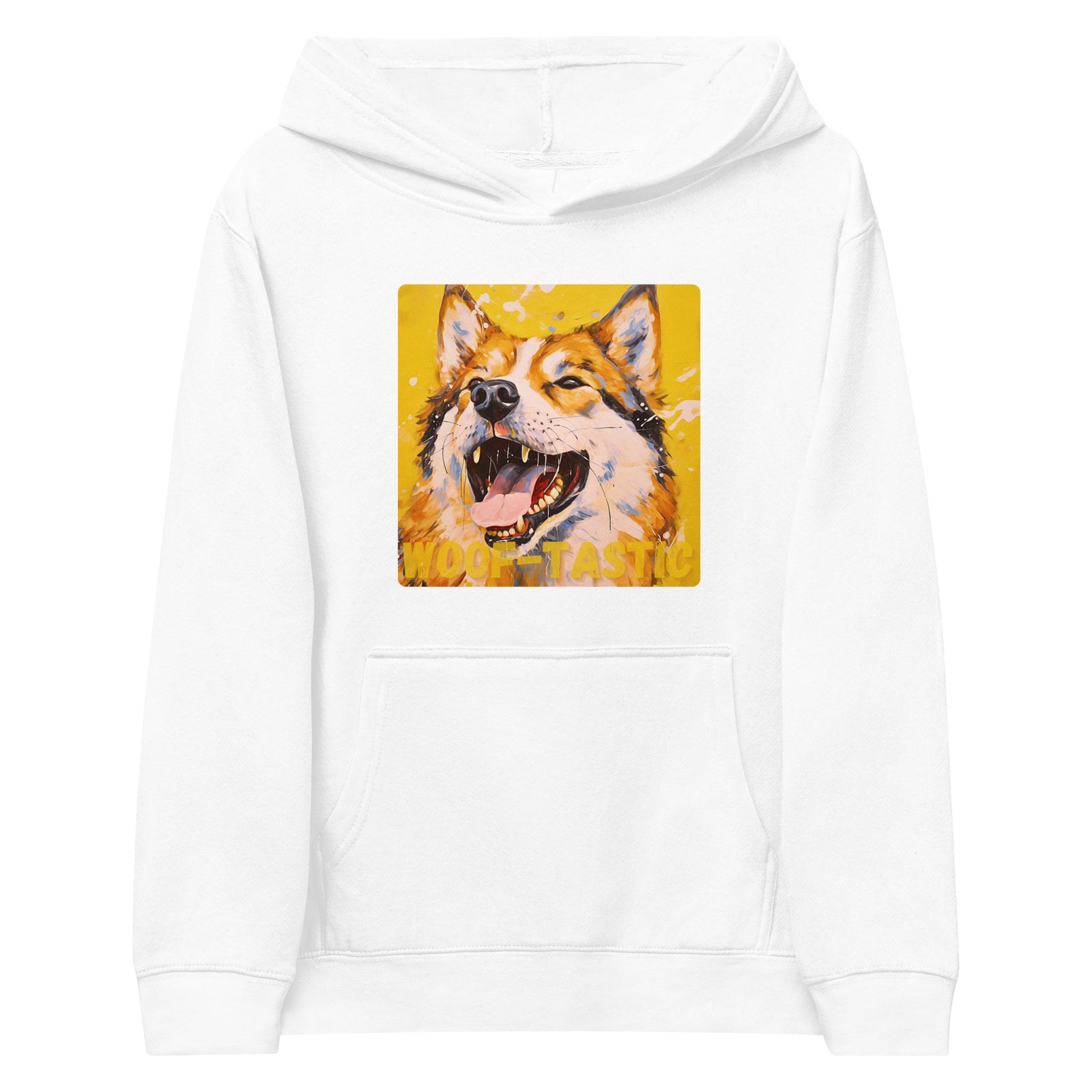 Kids fleece hoodie Woof-tastic Akita