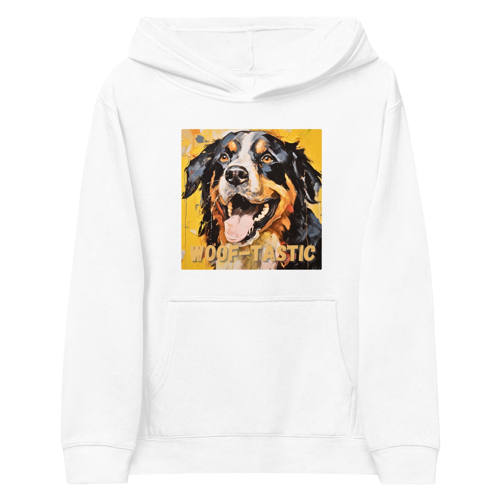 Kids fleece hoodie Woof-tastic Bernese Mountain Dog