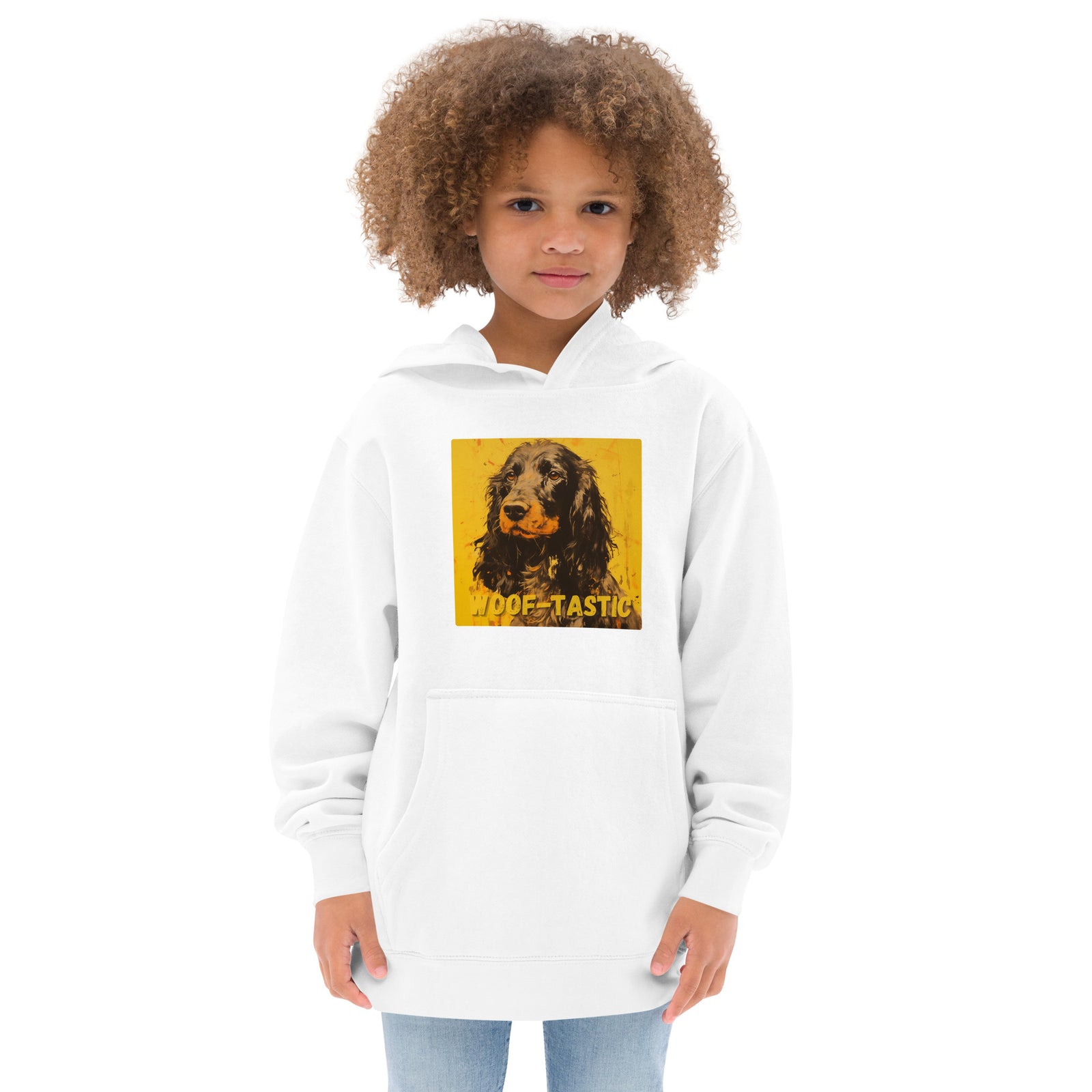 Kids fleece hoodie Woof-tastic Cocker Spaniel (American)