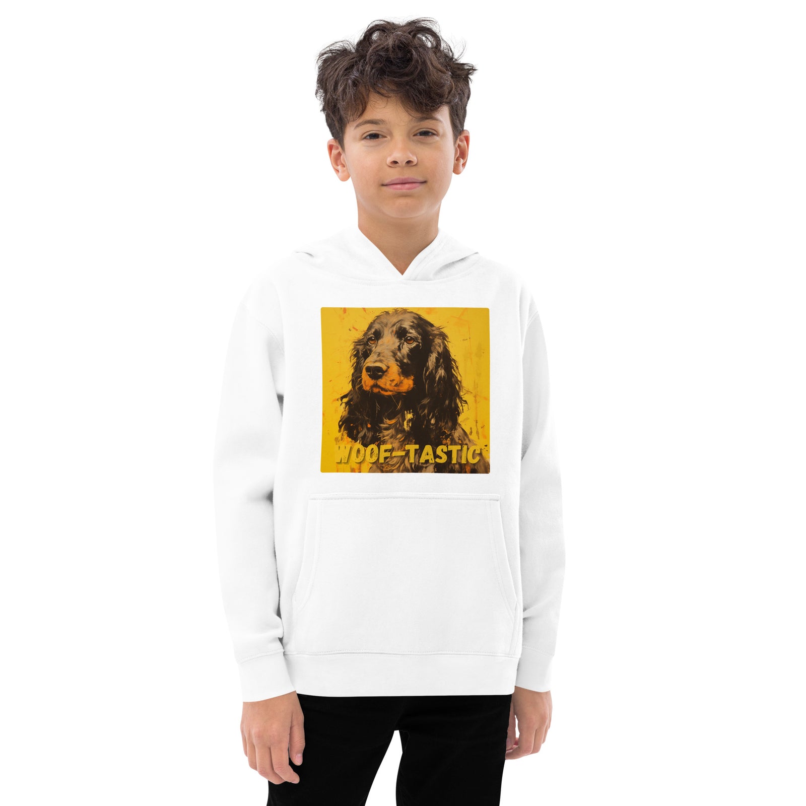Kids fleece hoodie Woof-tastic Cocker Spaniel (American)