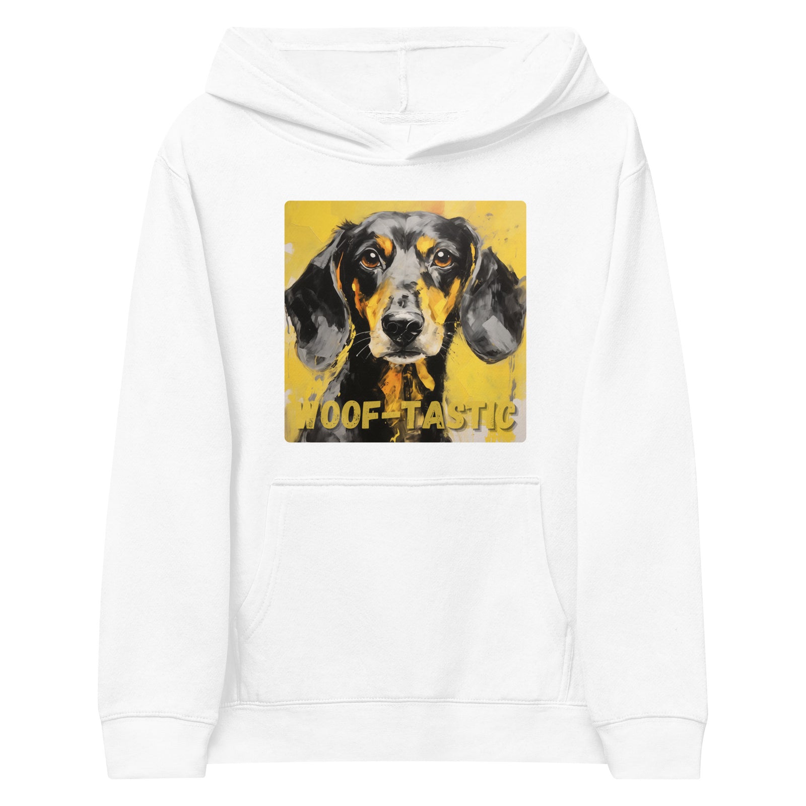 Kids fleece hoodie Woof-tastic Dachshund