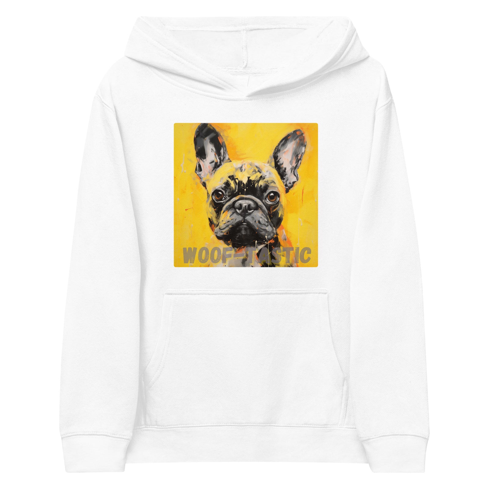 Kids fleece hoodie Woof-tastic French Bulldog