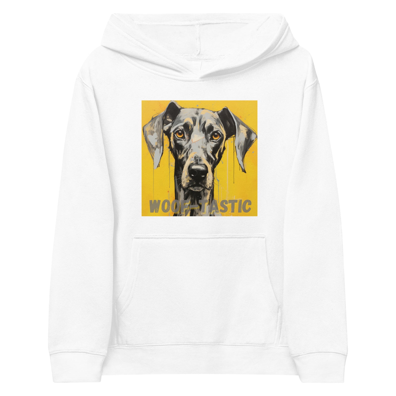 Kids fleece hoodie Woof-tastic Great Dane