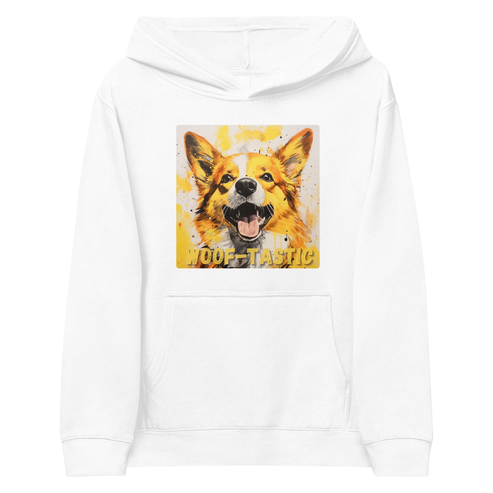 Kids fleece hoodie Woof-tastic Pembroke Welsh Corgi