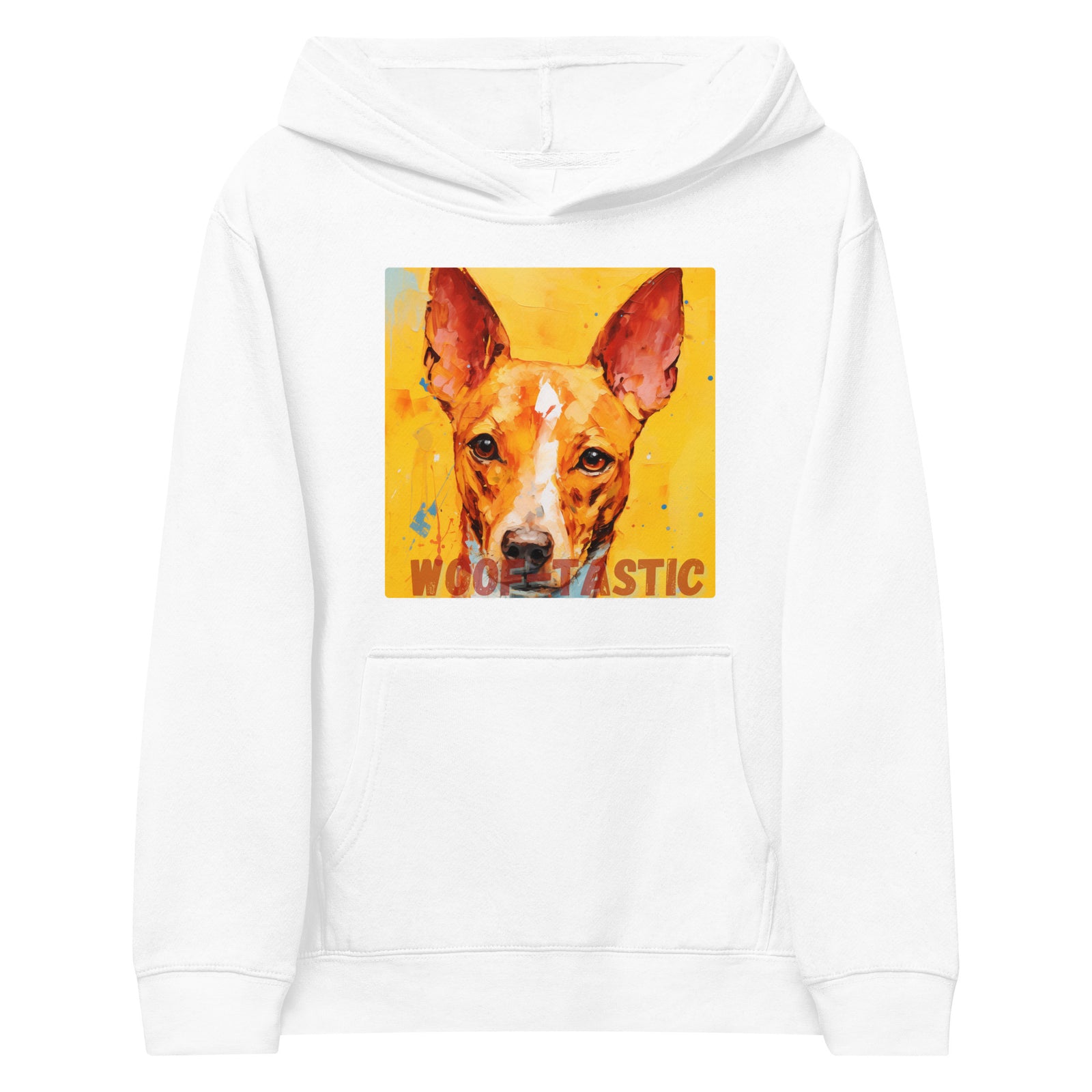 Kids fleece hoodie Woof-tastic Basenji
