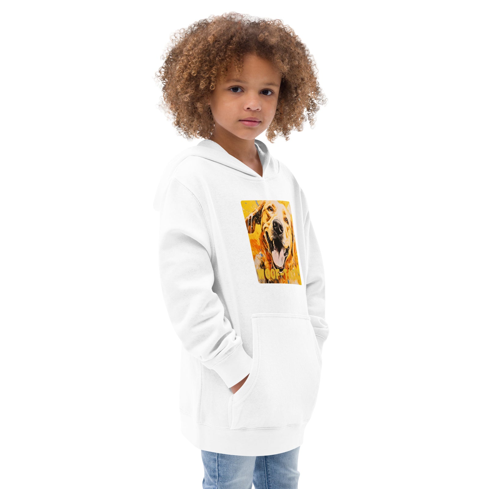 Kids fleece hoodie Woof-tastic Labrador Retriever