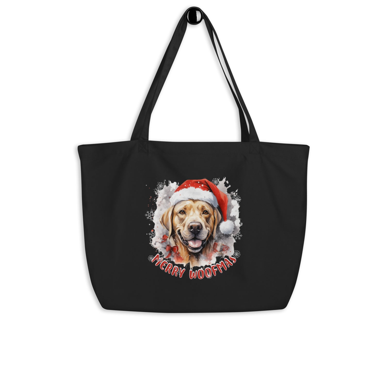 Large organic tote bag Labrador - Merry Woofmas