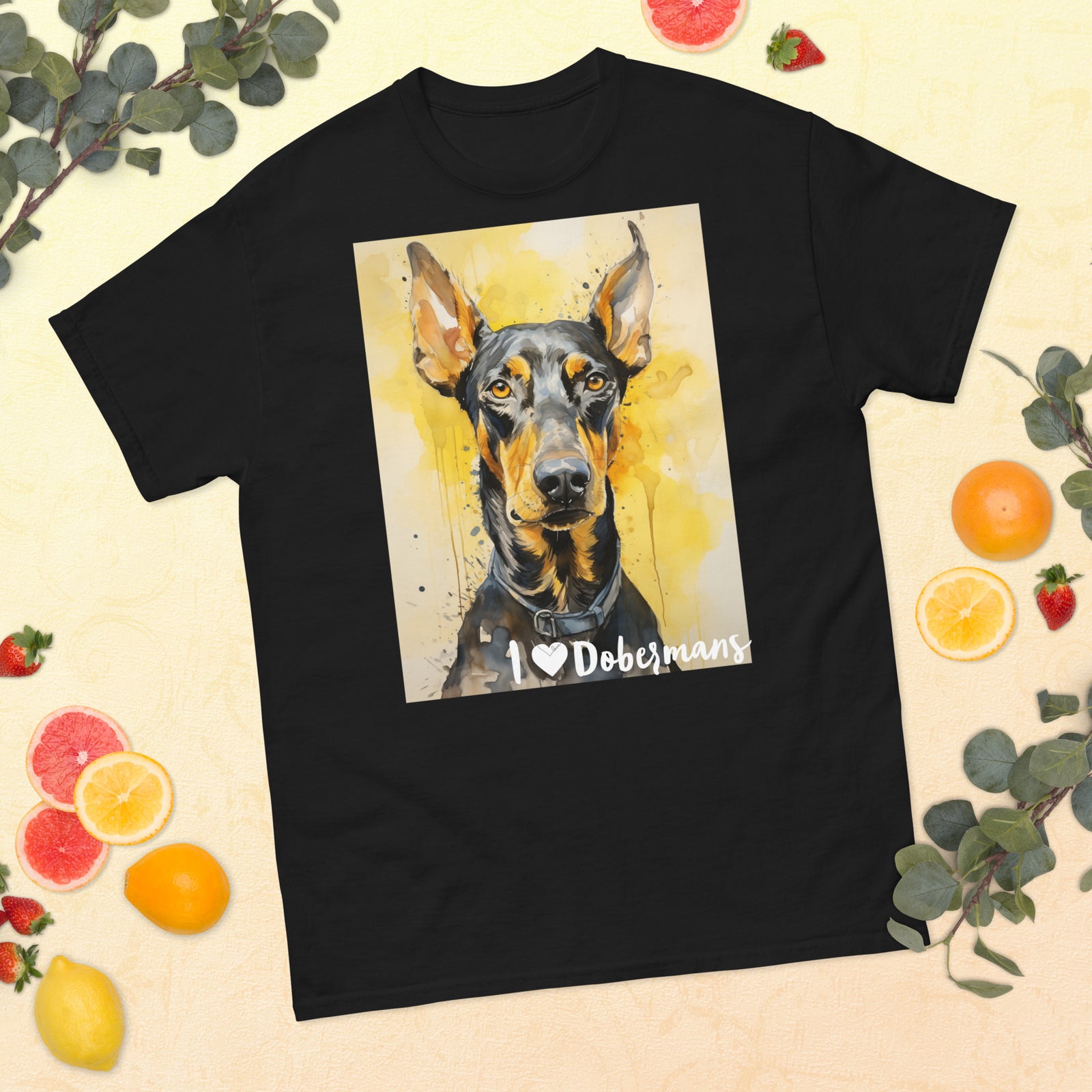 Men's classic tee - I ❤ DOGS - Doberman Pinscher