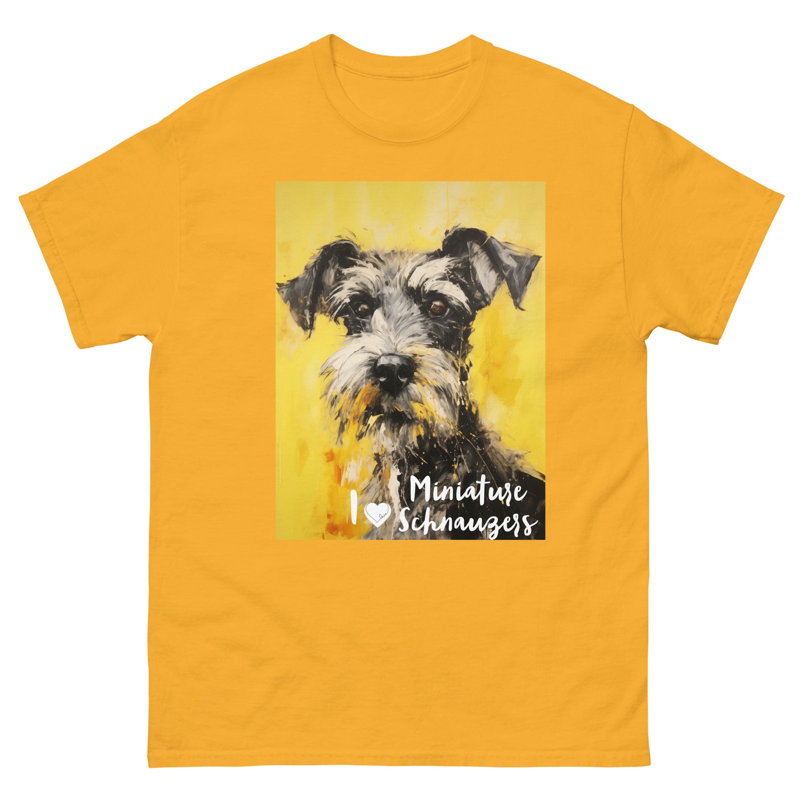 Men's classic tee - I ❤ DOGS - Miniature Schnauzer