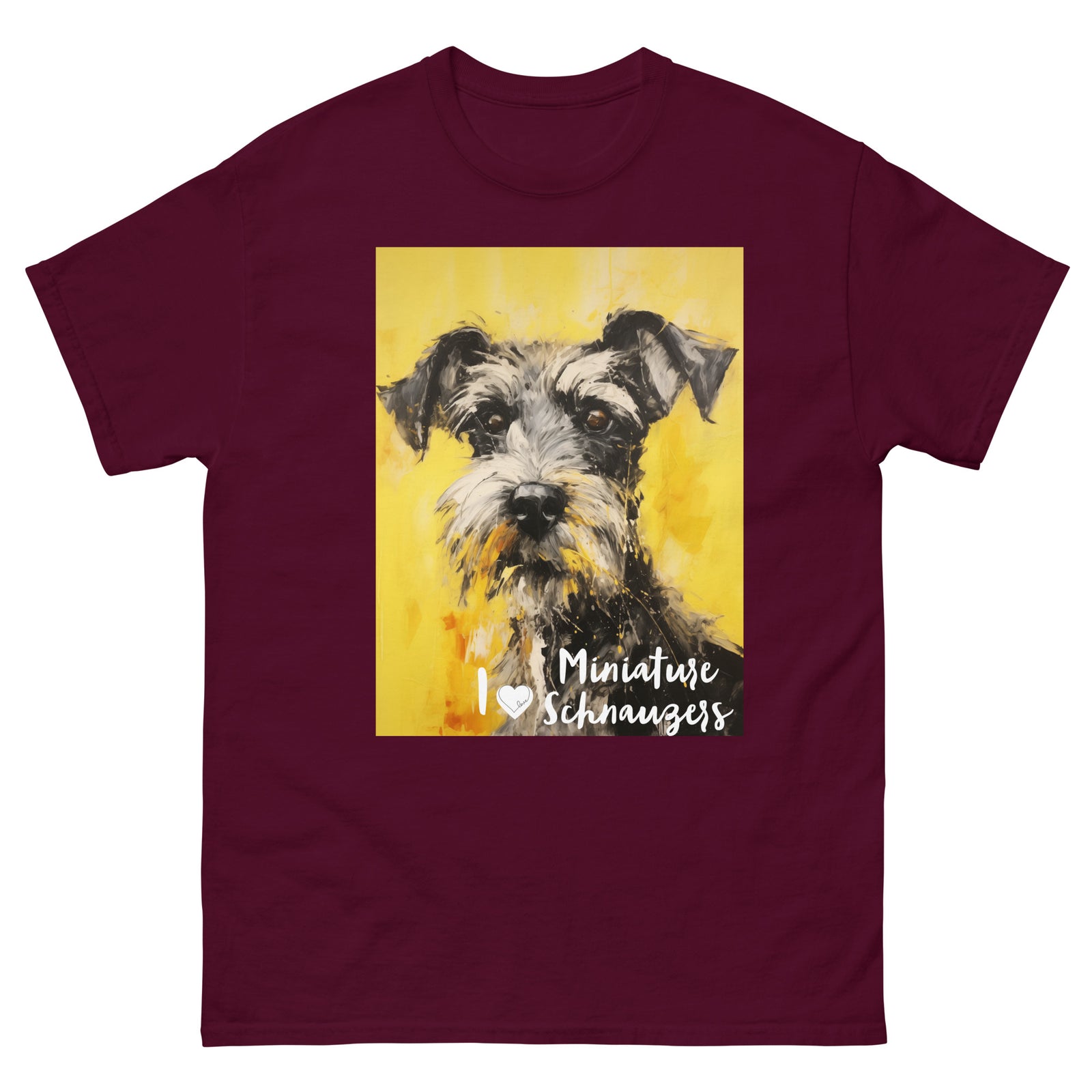 Men's classic tee - I ❤ DOGS - Miniature Schnauzer