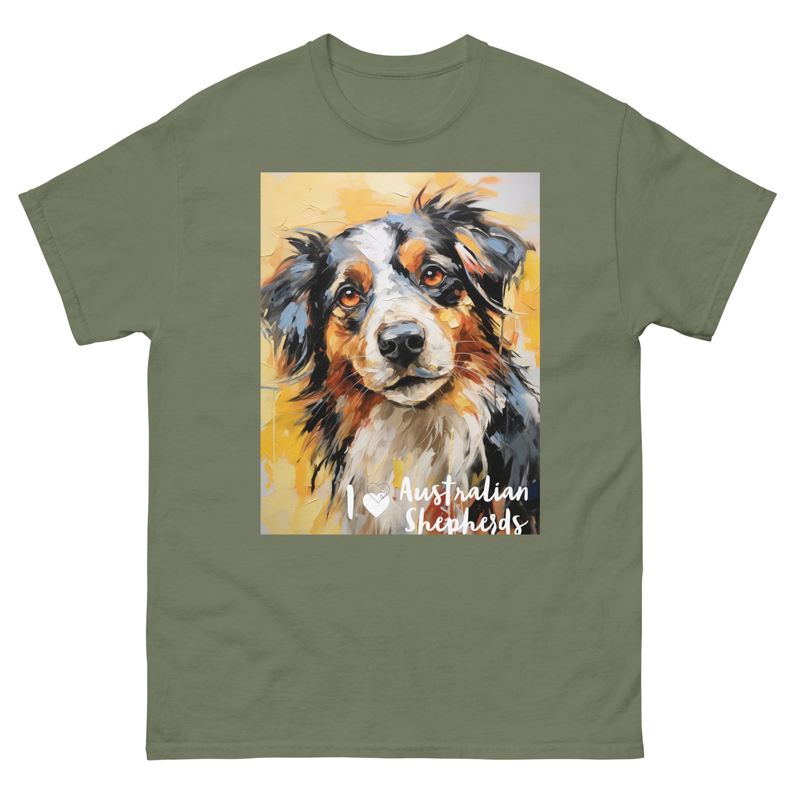 Men's classic tee - I ❤ DOGS - Australian Shepherd