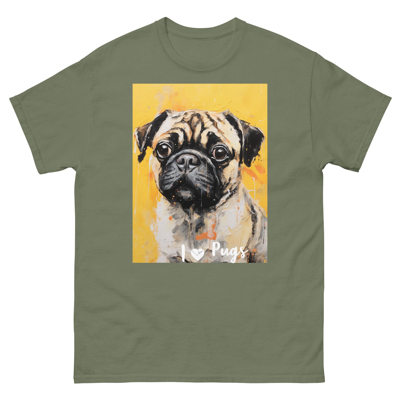 Men's classic tee - I ❤ DOGS - Pug