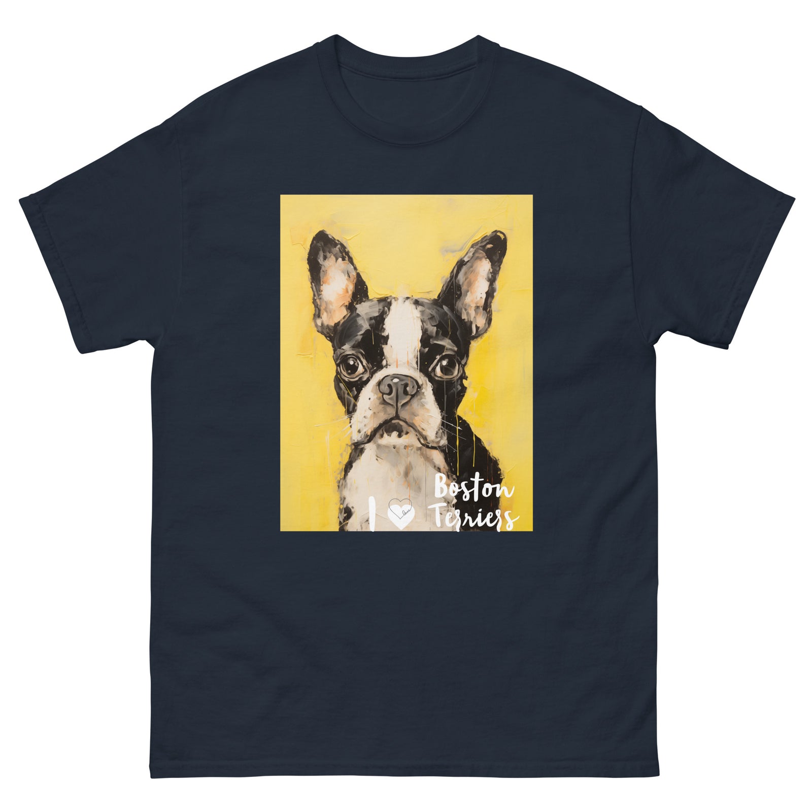Men's classic tee - I ❤ DOGS - Boston Terrier