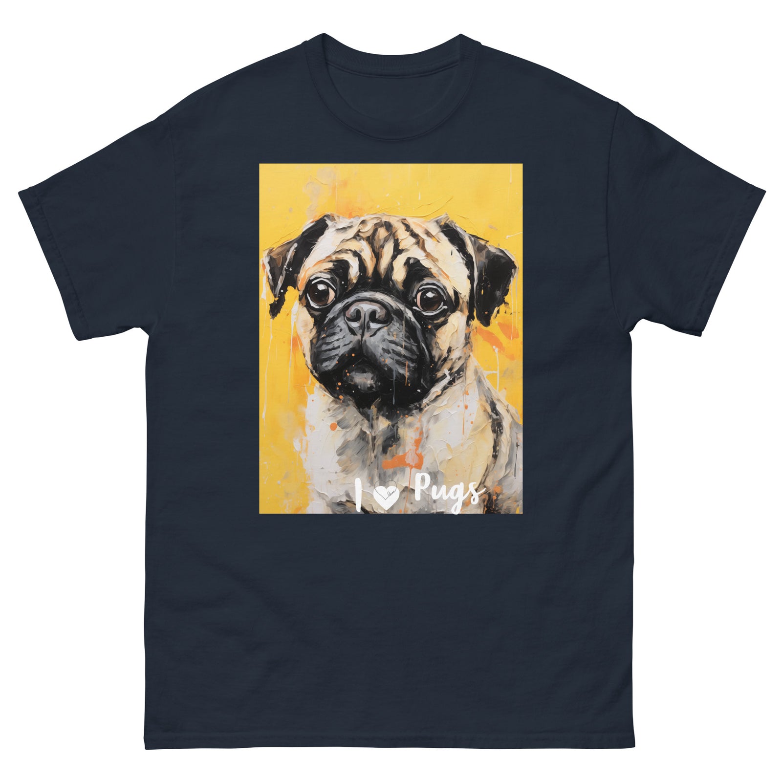 Men's classic tee - I ❤ DOGS - Pug