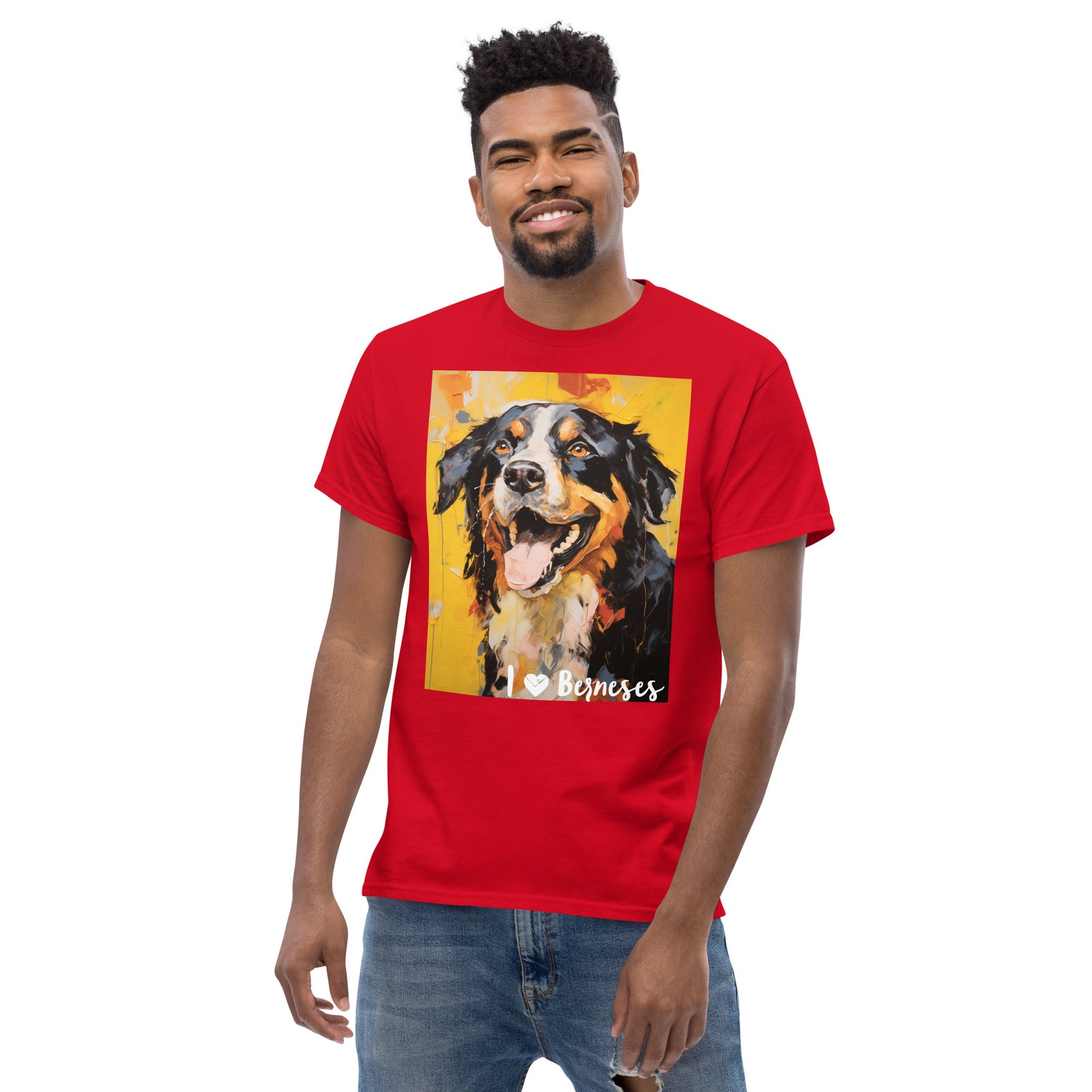 Men's classic tee - I ❤ DOGS - Bernese Mountain Dog
