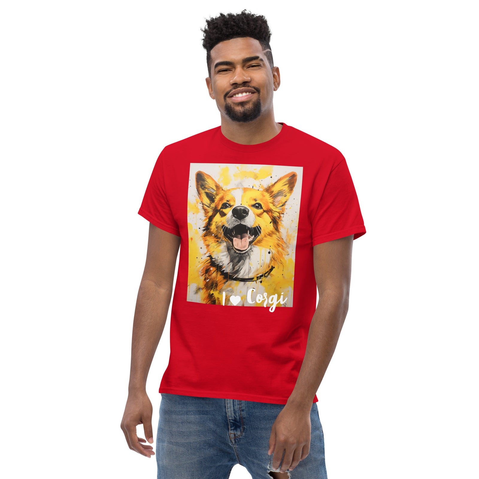 Men's classic tee - I ❤ DOGS - Pembroke Welsh Corgi