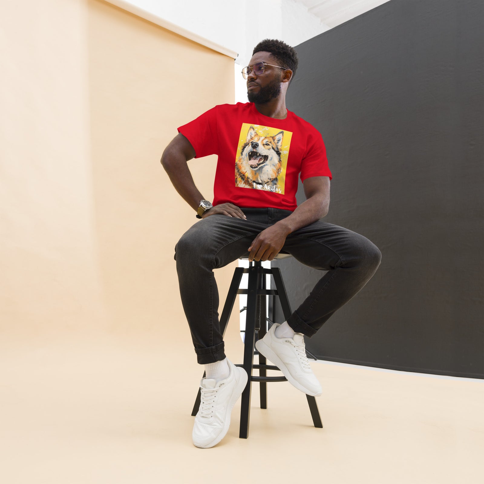 Men's classic tee - I ❤ DOGS - Akita