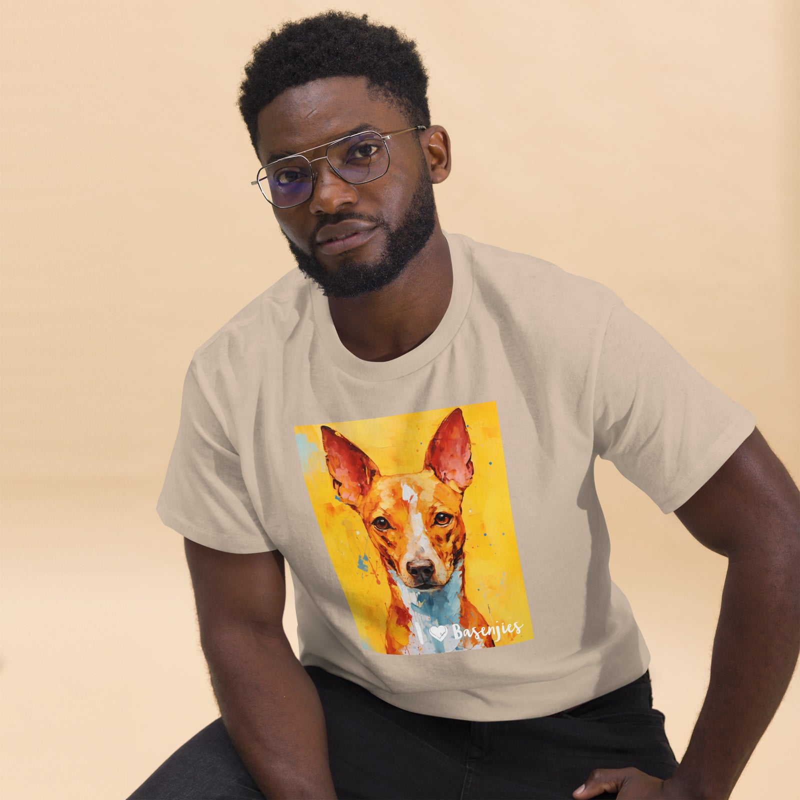Men's classic tee - I ❤ DOGS - Basenji