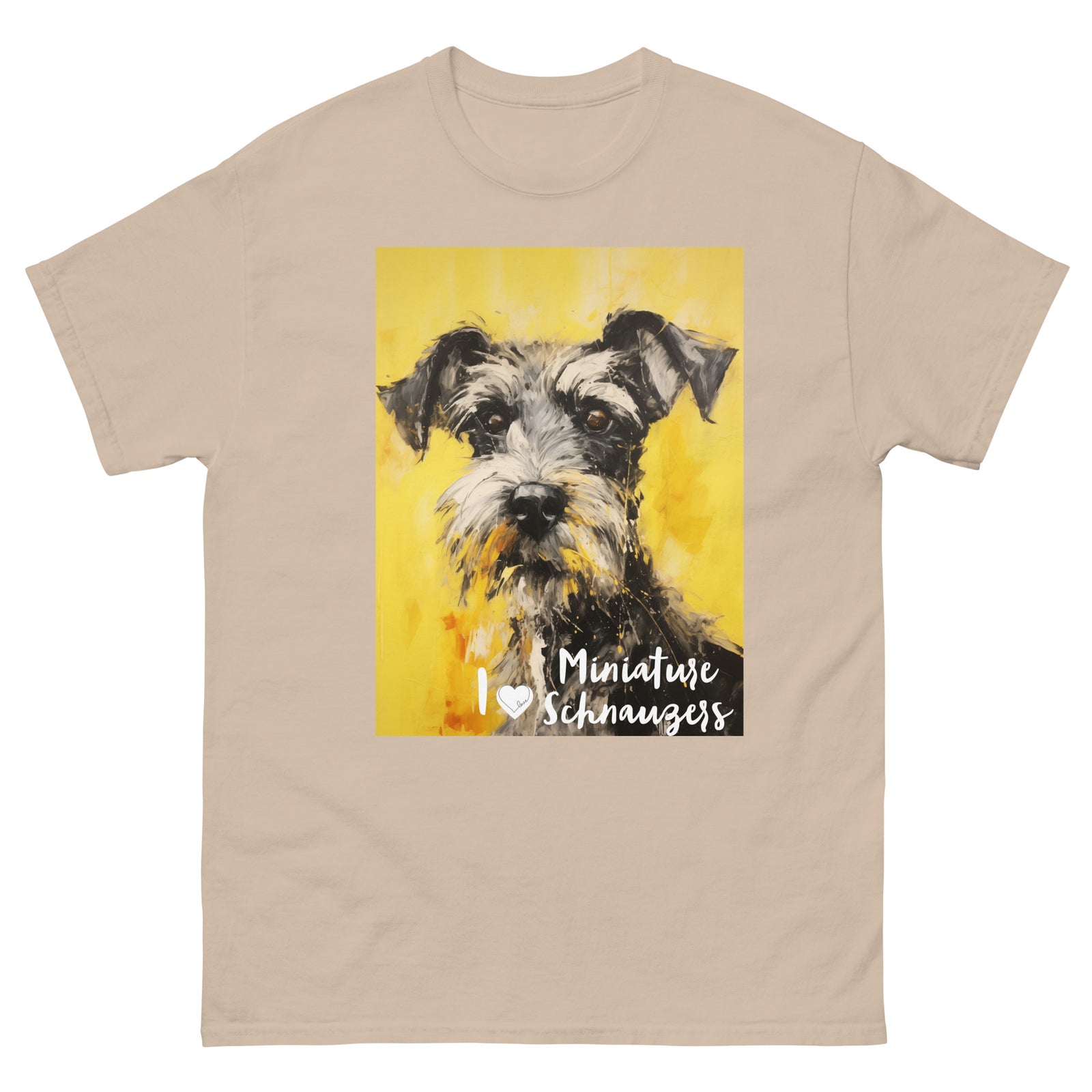 Men's classic tee - I ❤ DOGS - Miniature Schnauzer