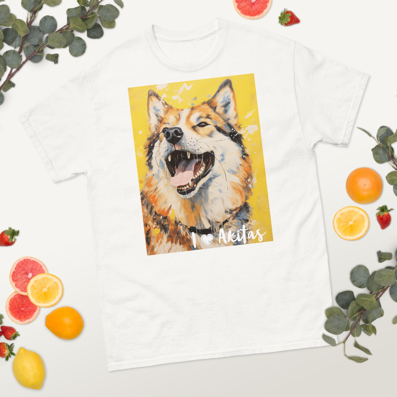 Men's classic tee - I ❤ DOGS - Akita
