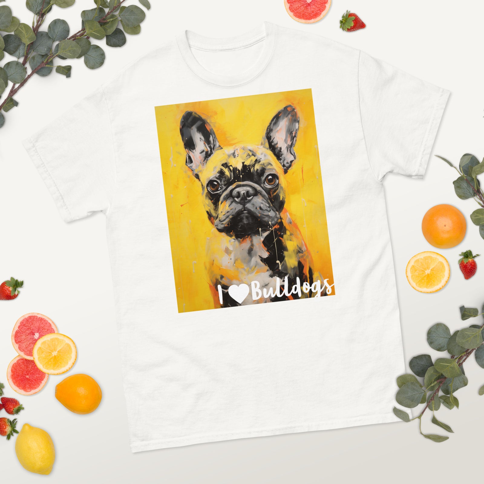 Men's classic tee - I ❤ DOGS - French Bulldog
