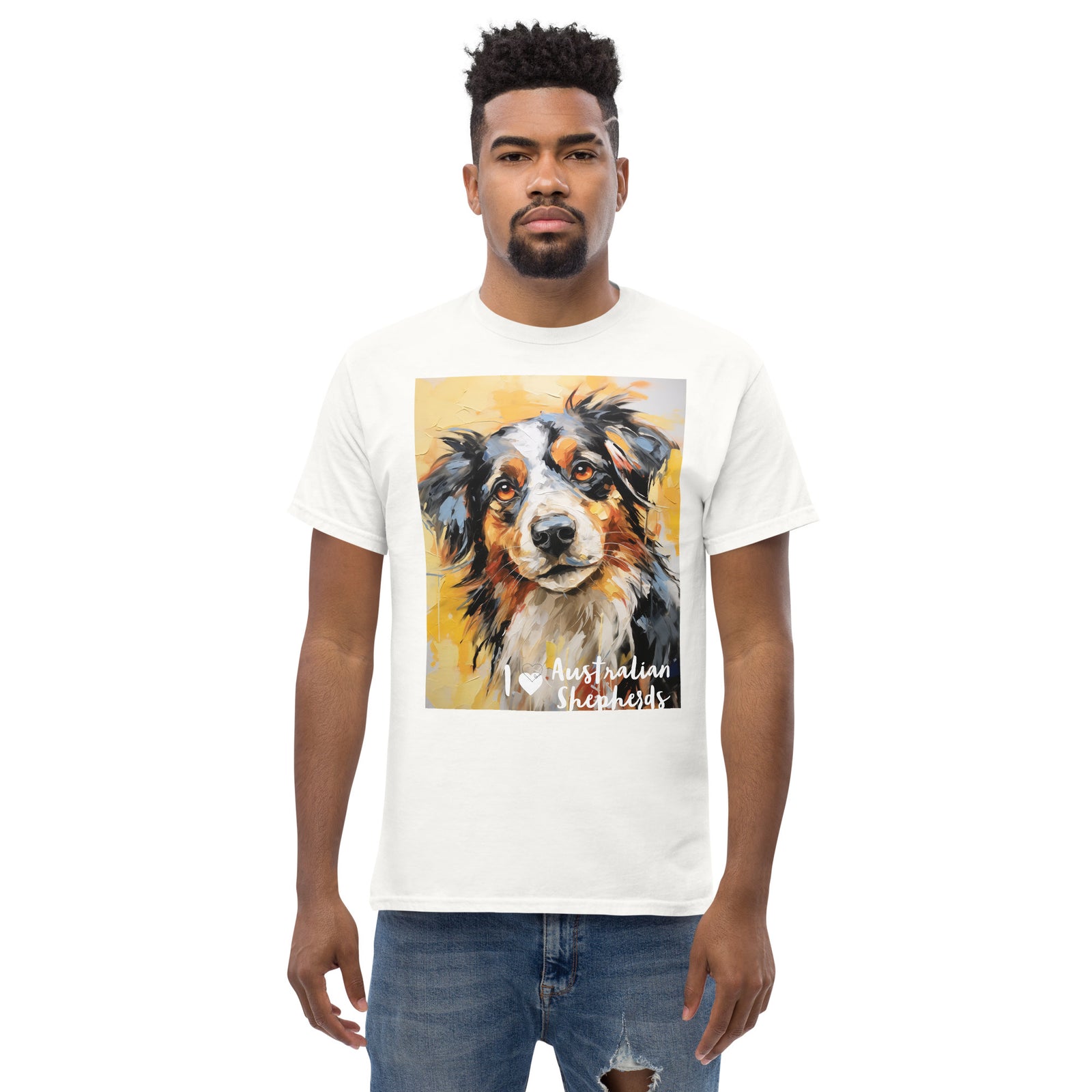 Men's classic tee - I ❤ DOGS - Australian Shepherd