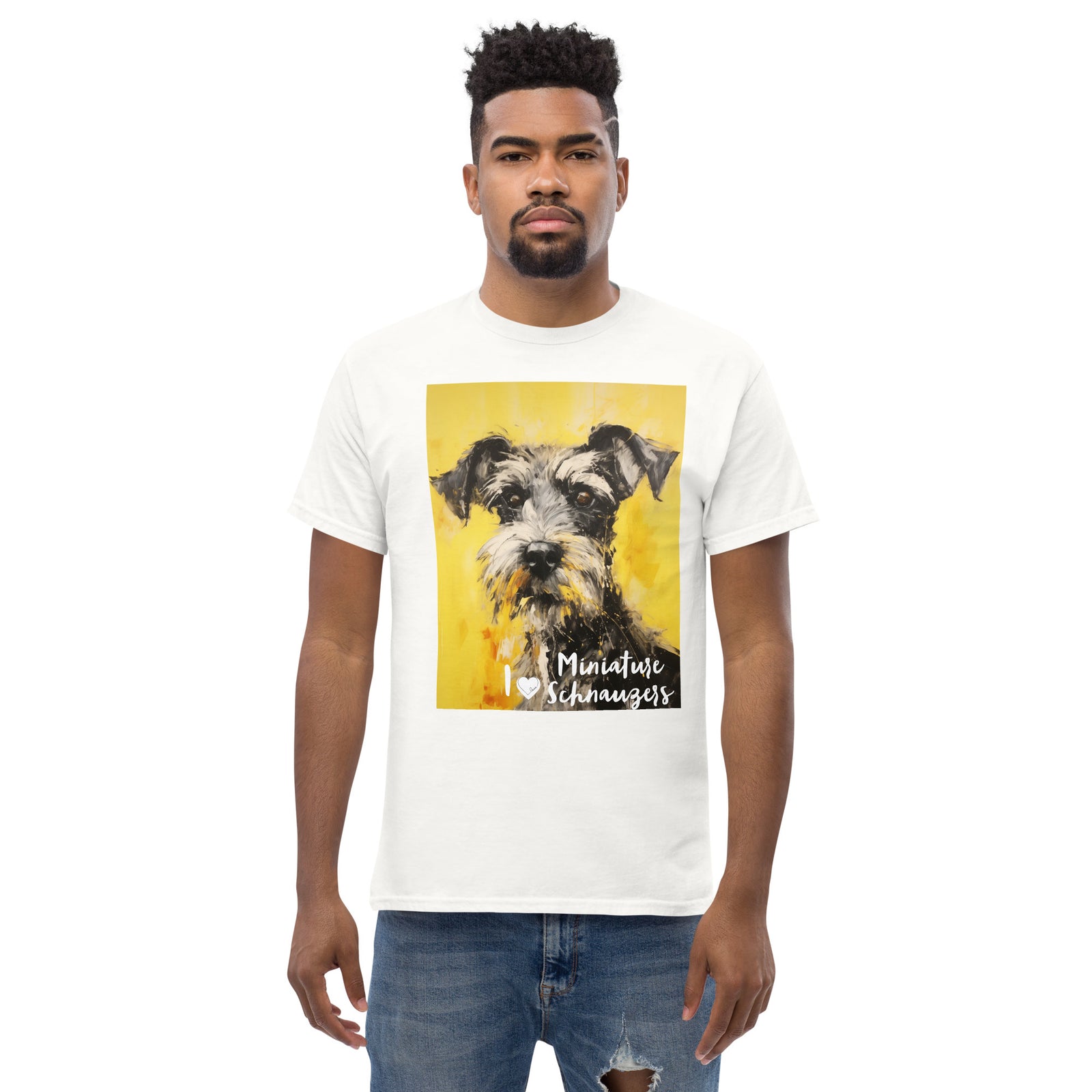 Men's classic tee - I ❤ DOGS - Miniature Schnauzer