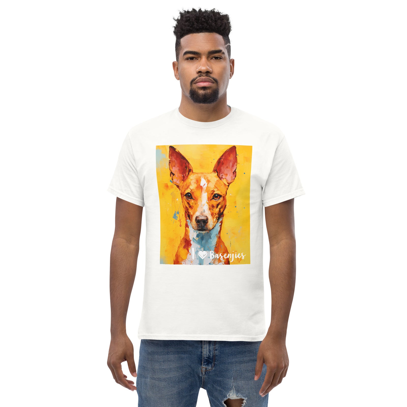 Men's classic tee - I ❤ DOGS - Basenji