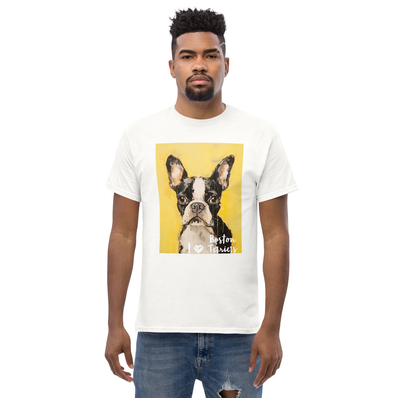Men's classic tee - I ❤ DOGS - Boston Terrier