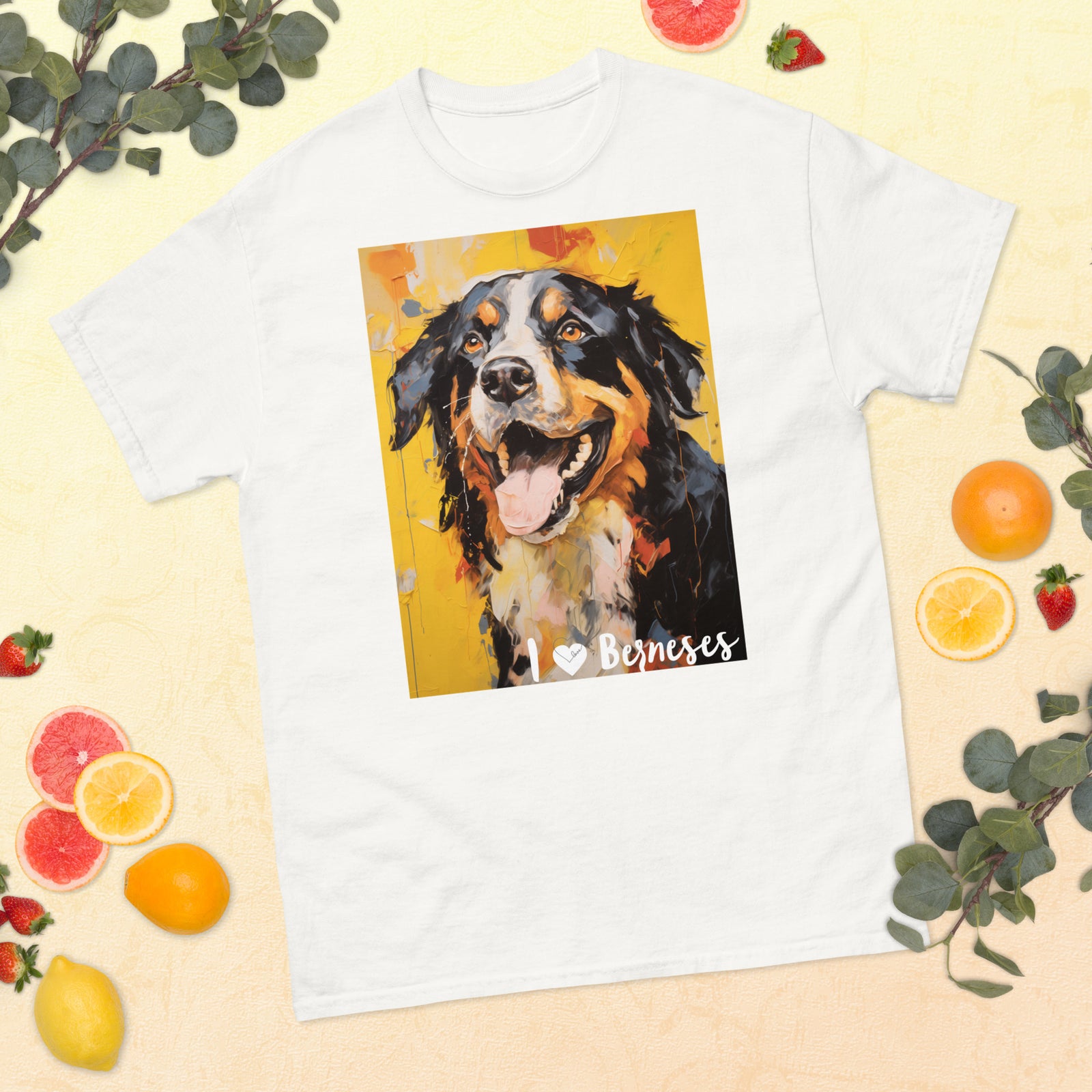Men's classic tee - I ❤ DOGS - Bernese Mountain Dog