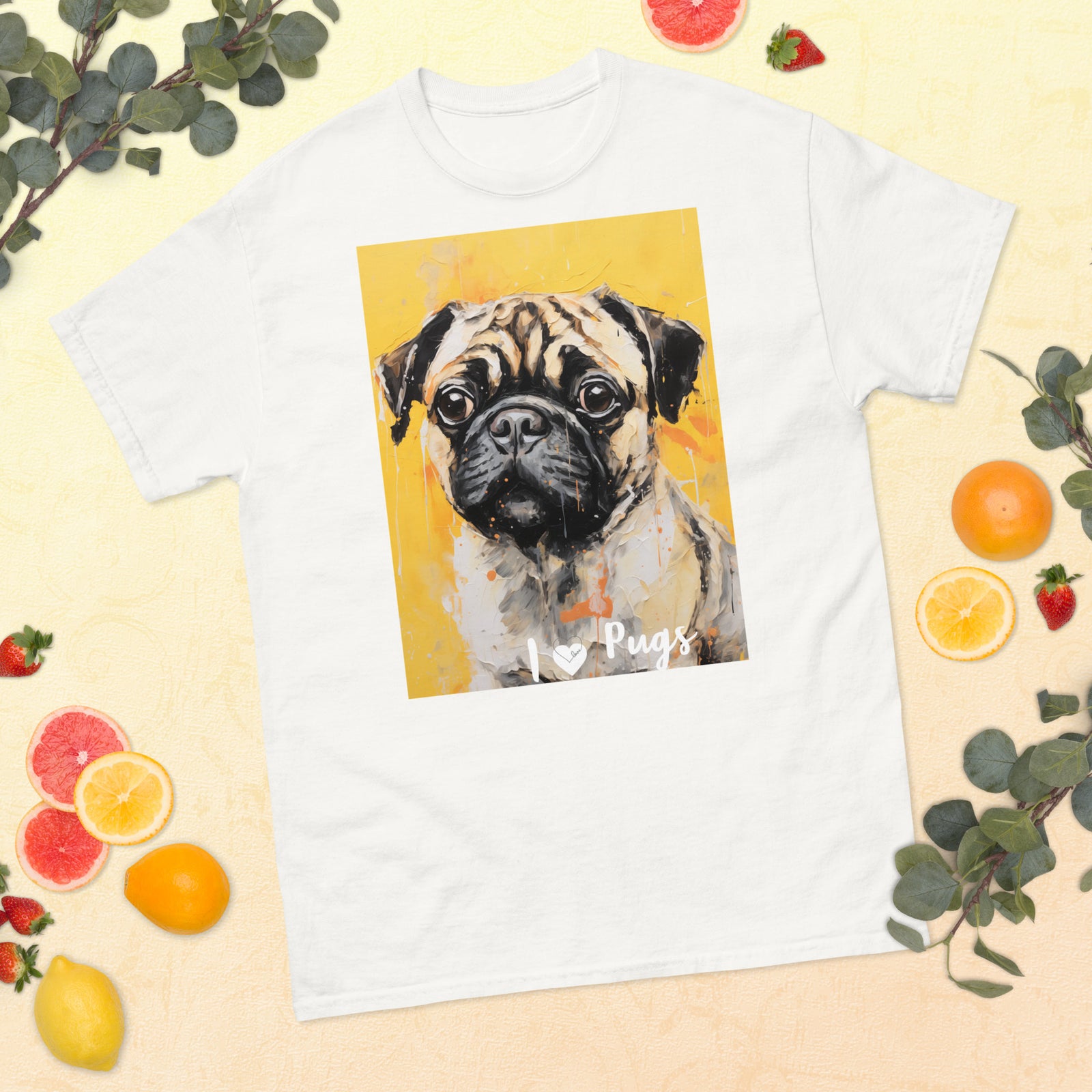 Men's classic tee - I ❤ DOGS - Pug
