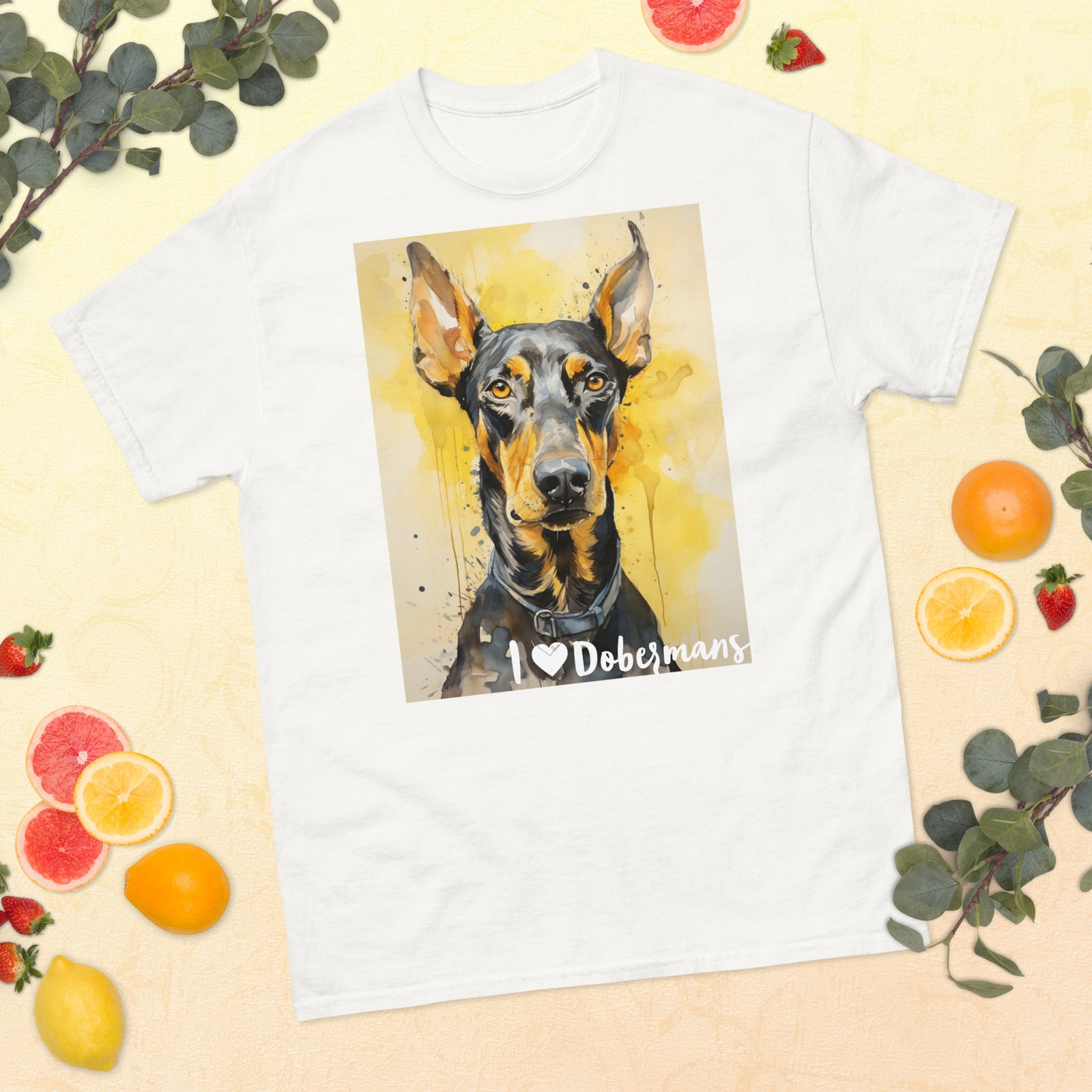Men's classic tee - I ❤ DOGS - Doberman Pinscher