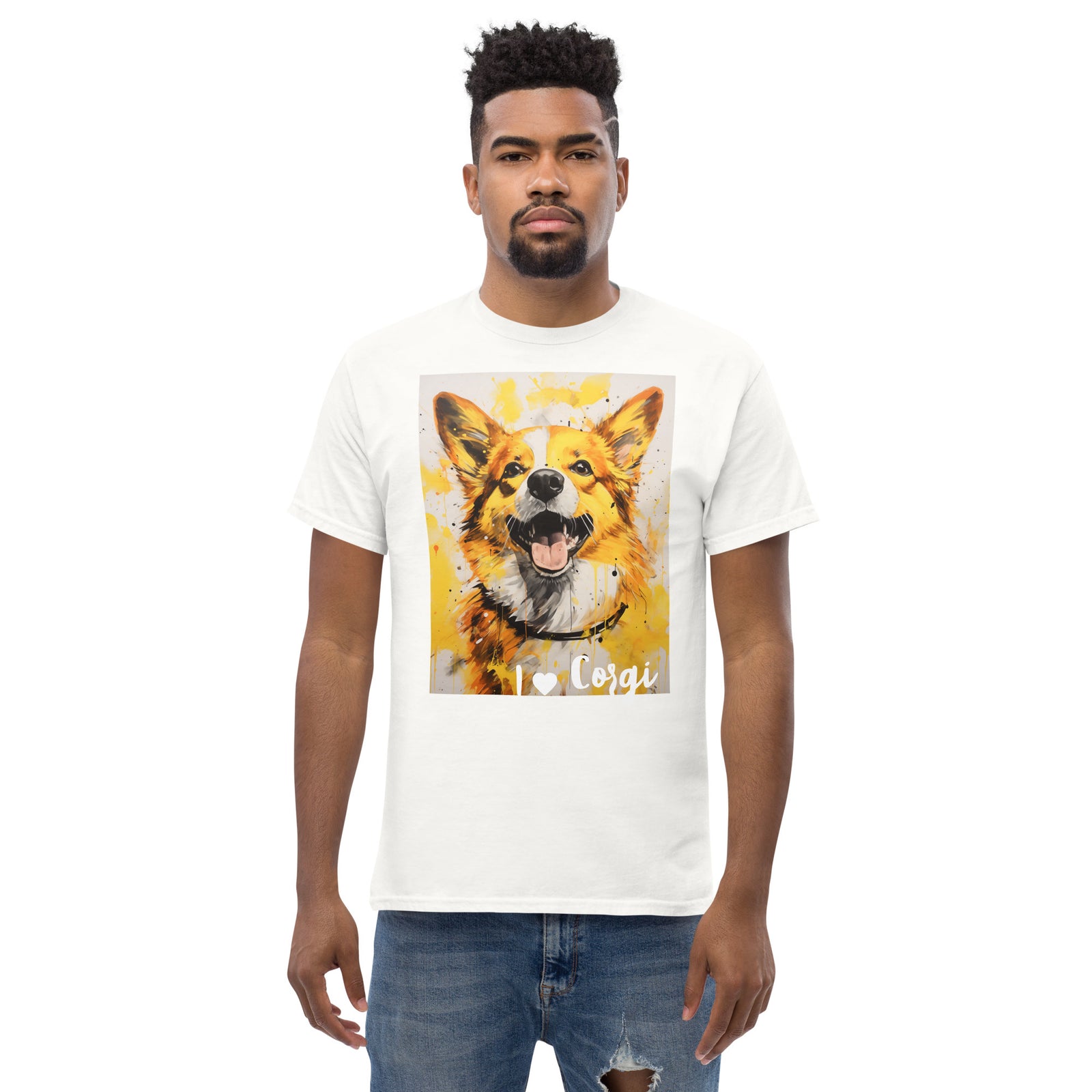 Men's classic tee - I ❤ DOGS - Pembroke Welsh Corgi