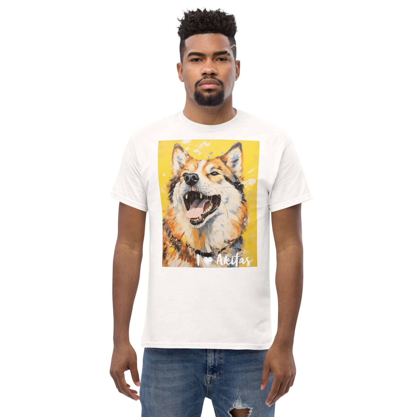 Men's classic tee - I ❤ DOGS - Akita