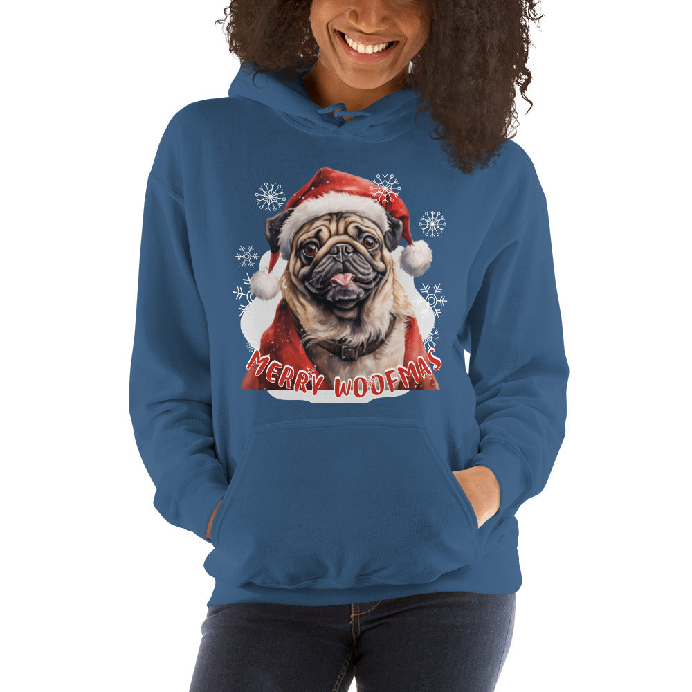Unisex Hoodie Pug - Merry Woofmas