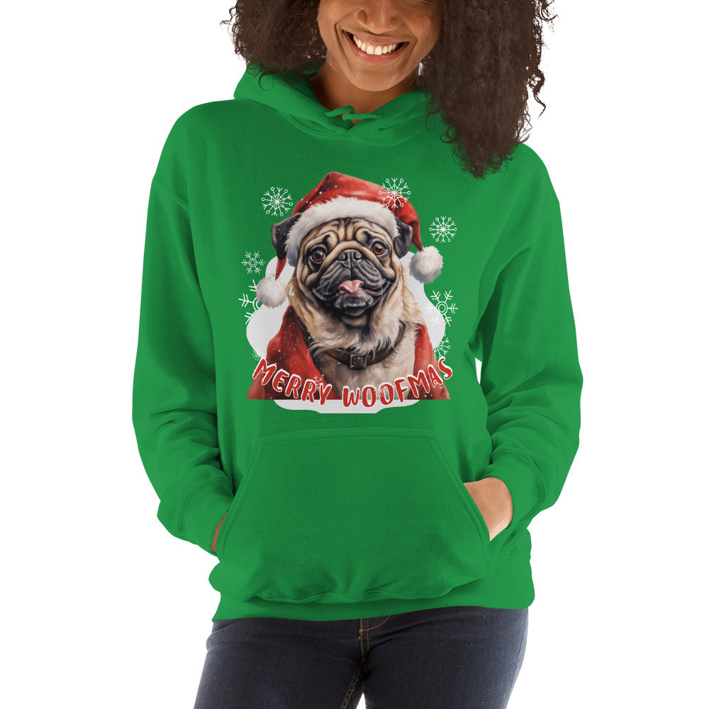 Unisex Hoodie Pug - Merry Woofmas